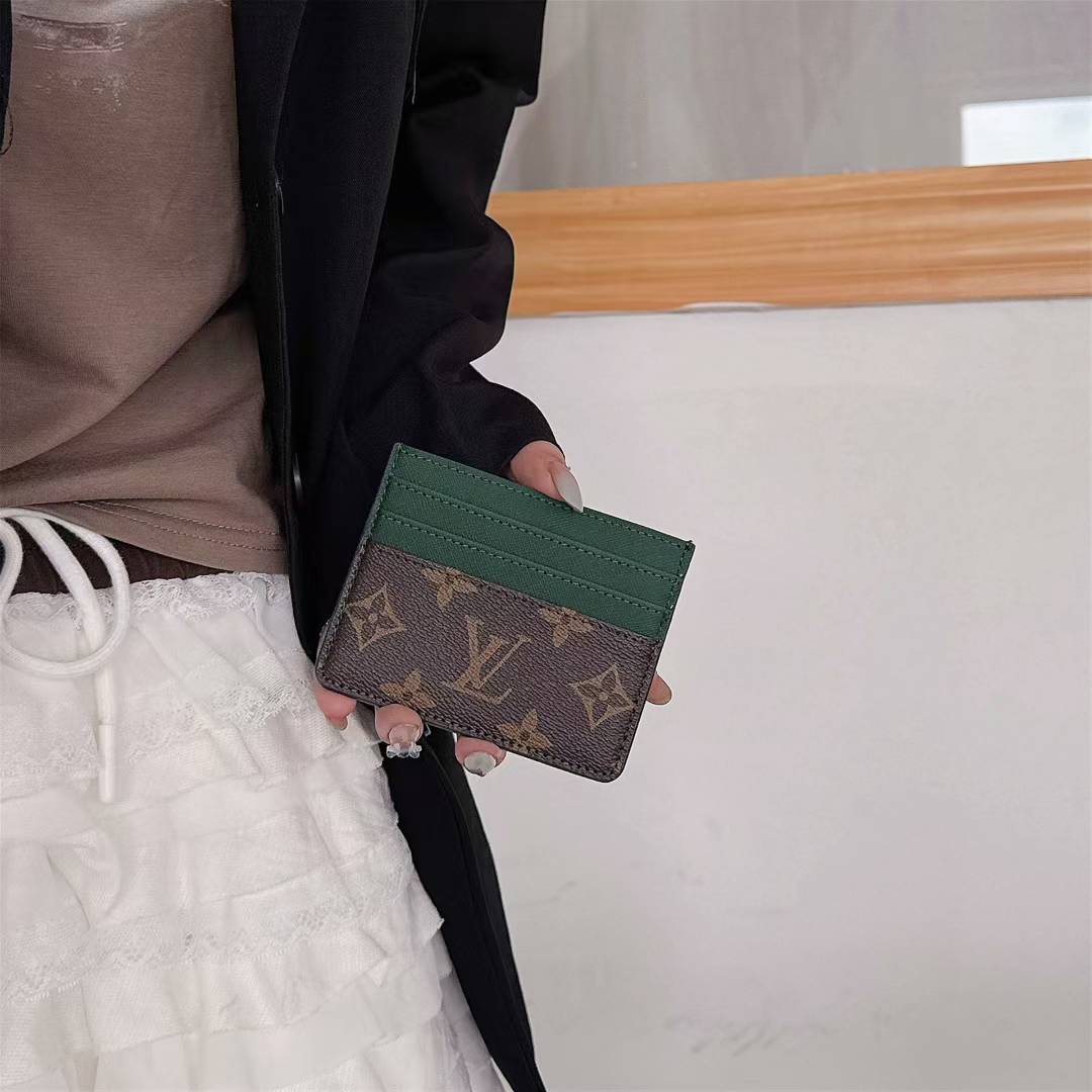 Monogram Slim Card Holder Wallet