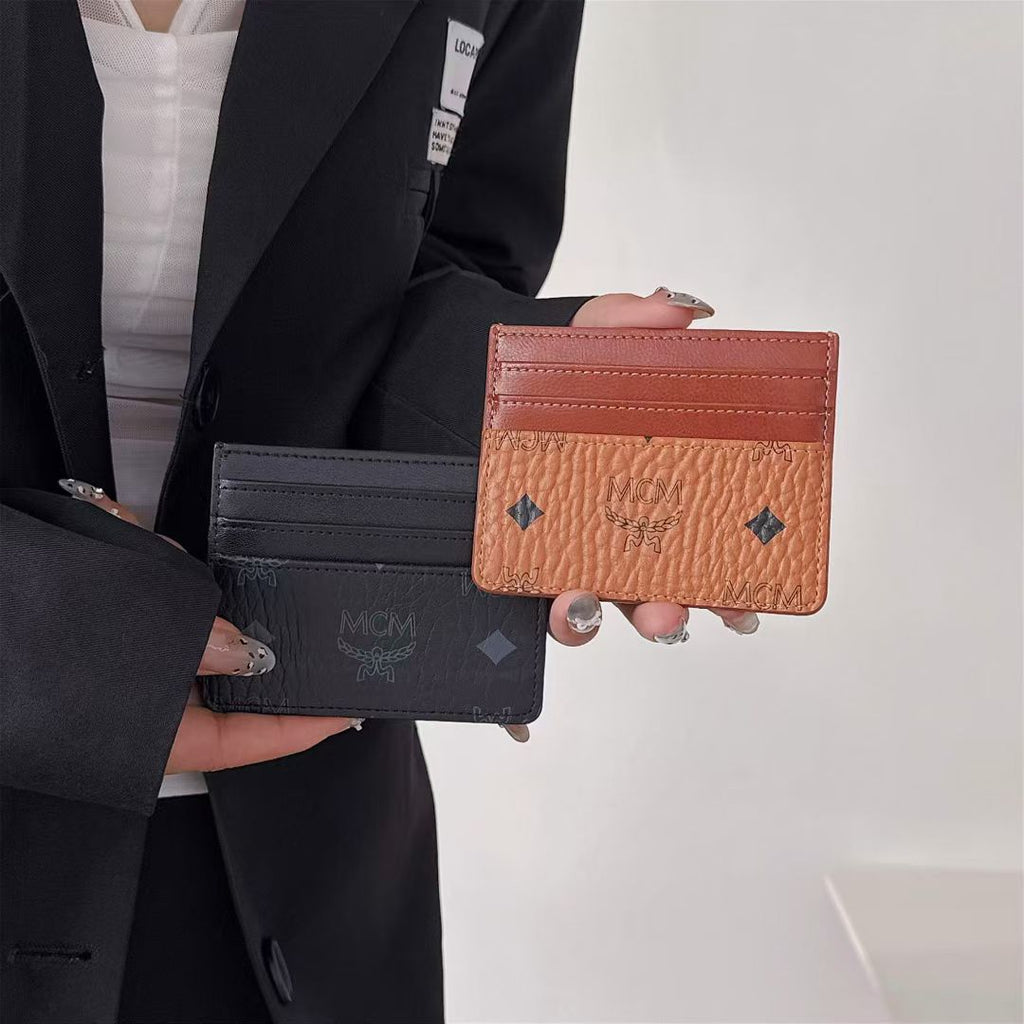 MCM Visetos Slim Wallet Card Holder