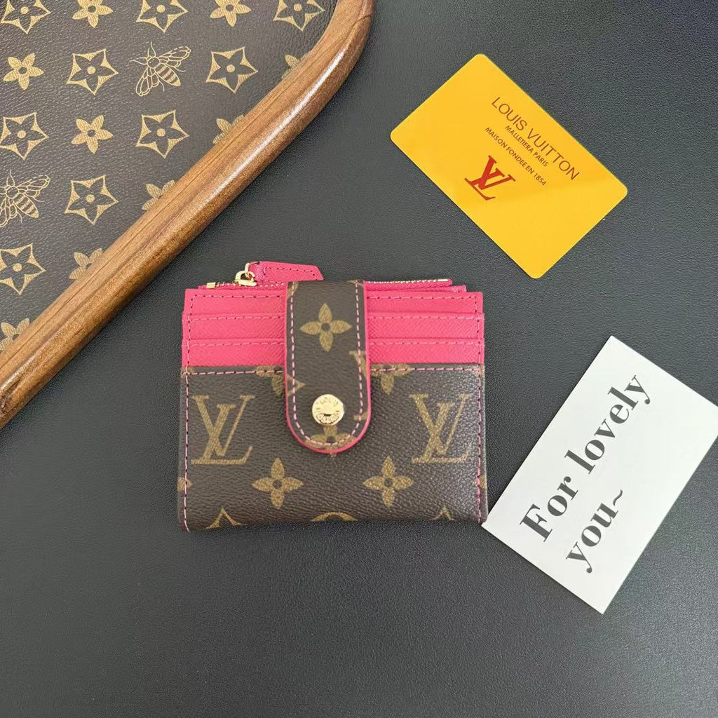 louis vuitton Multicolor Monogram Luxury Zip Card Holder Wallet Compact Designer Card Case