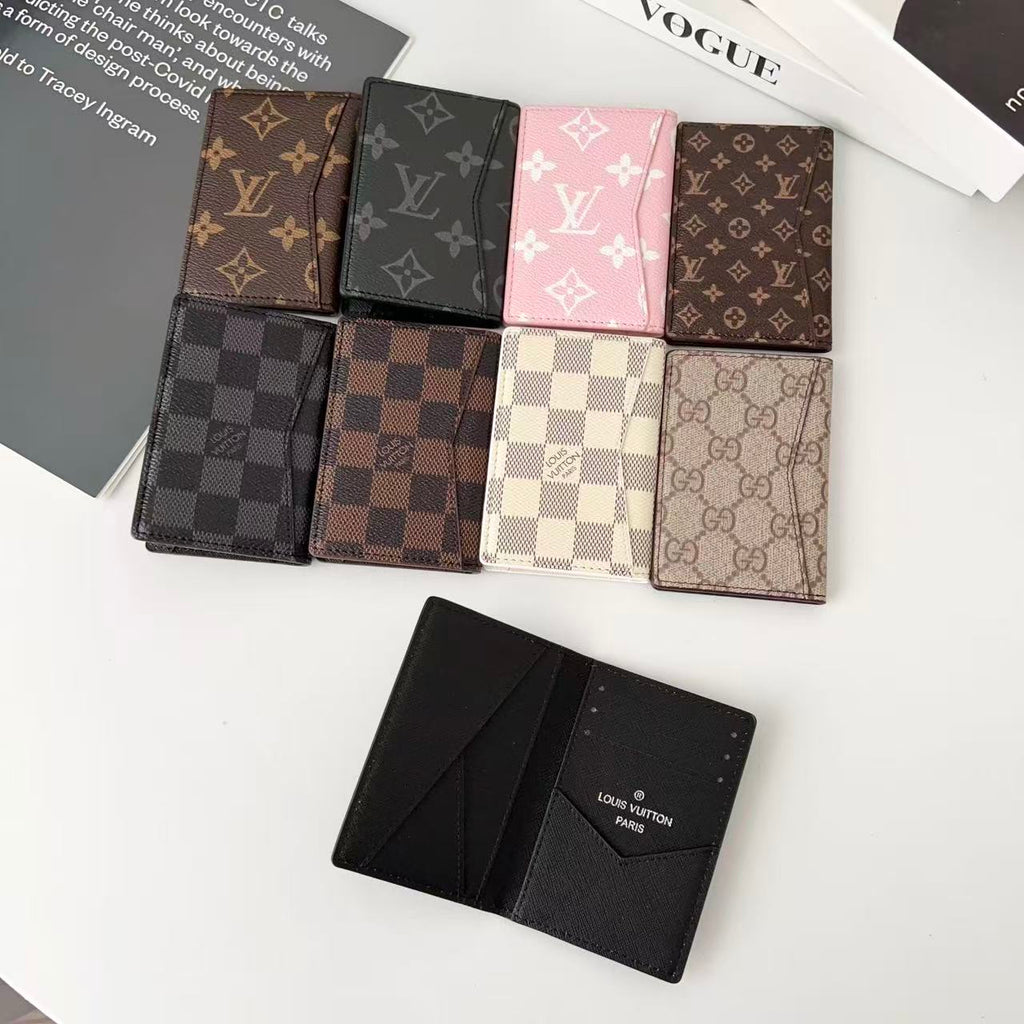 louis vuitton and gucci Slim Card Holder Wallet Luxury Designer Card Case
