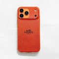 Hermes Glitter Clear Phone Case for iPhone 13 to iPhone 17 Pro Max Luxury Designer Back Cover