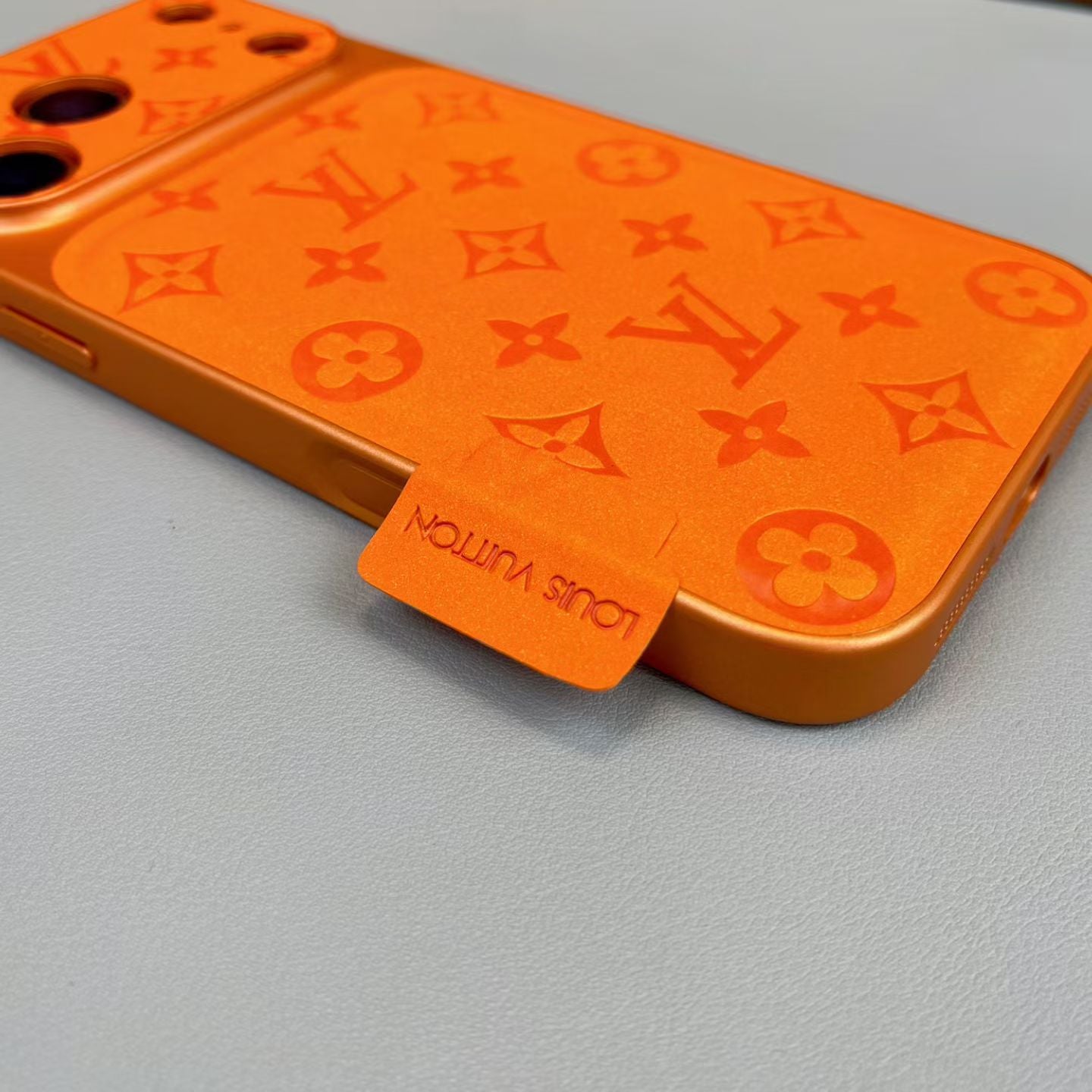 louis vuitton Monogram Leather Card Holder Phone Case for iPhone 14 to iPhone 17 Pro Max