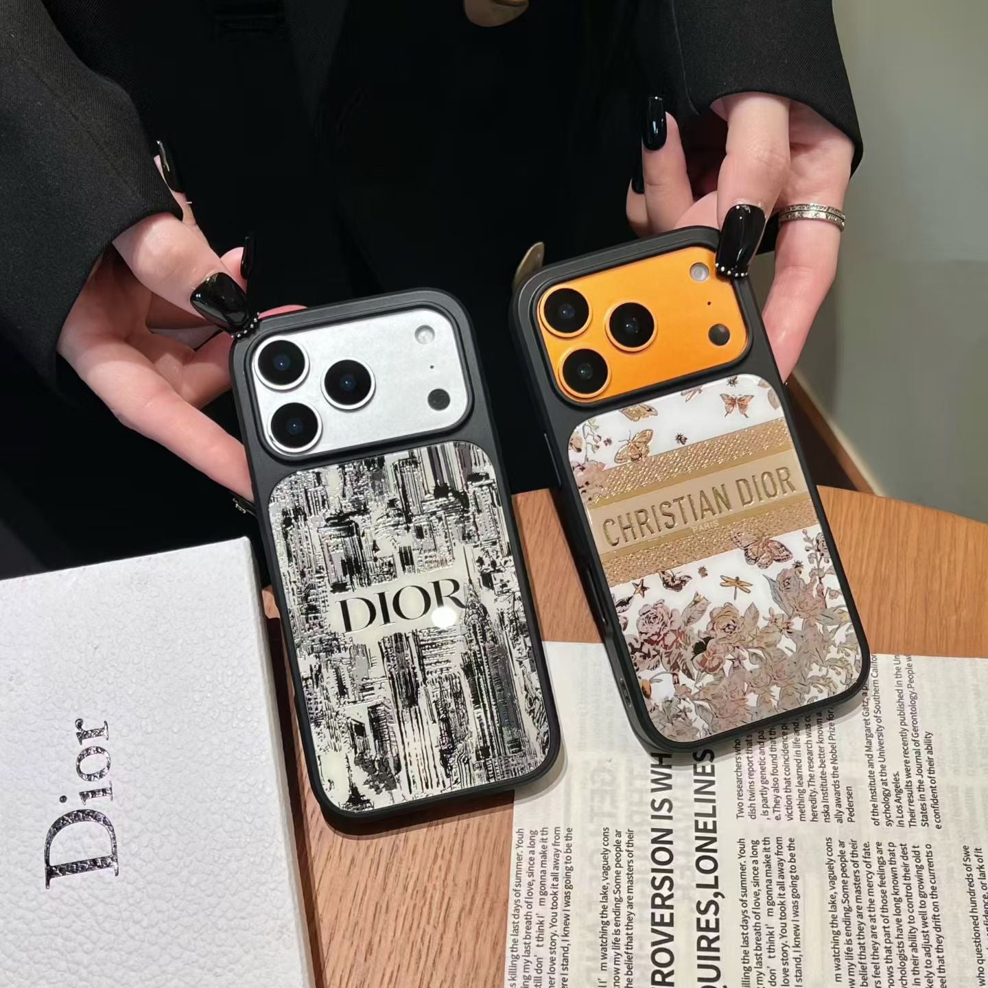 Christian Dior Inspired Luxury Phone Case for iPhone 14 to iPhone 17 Pro Max