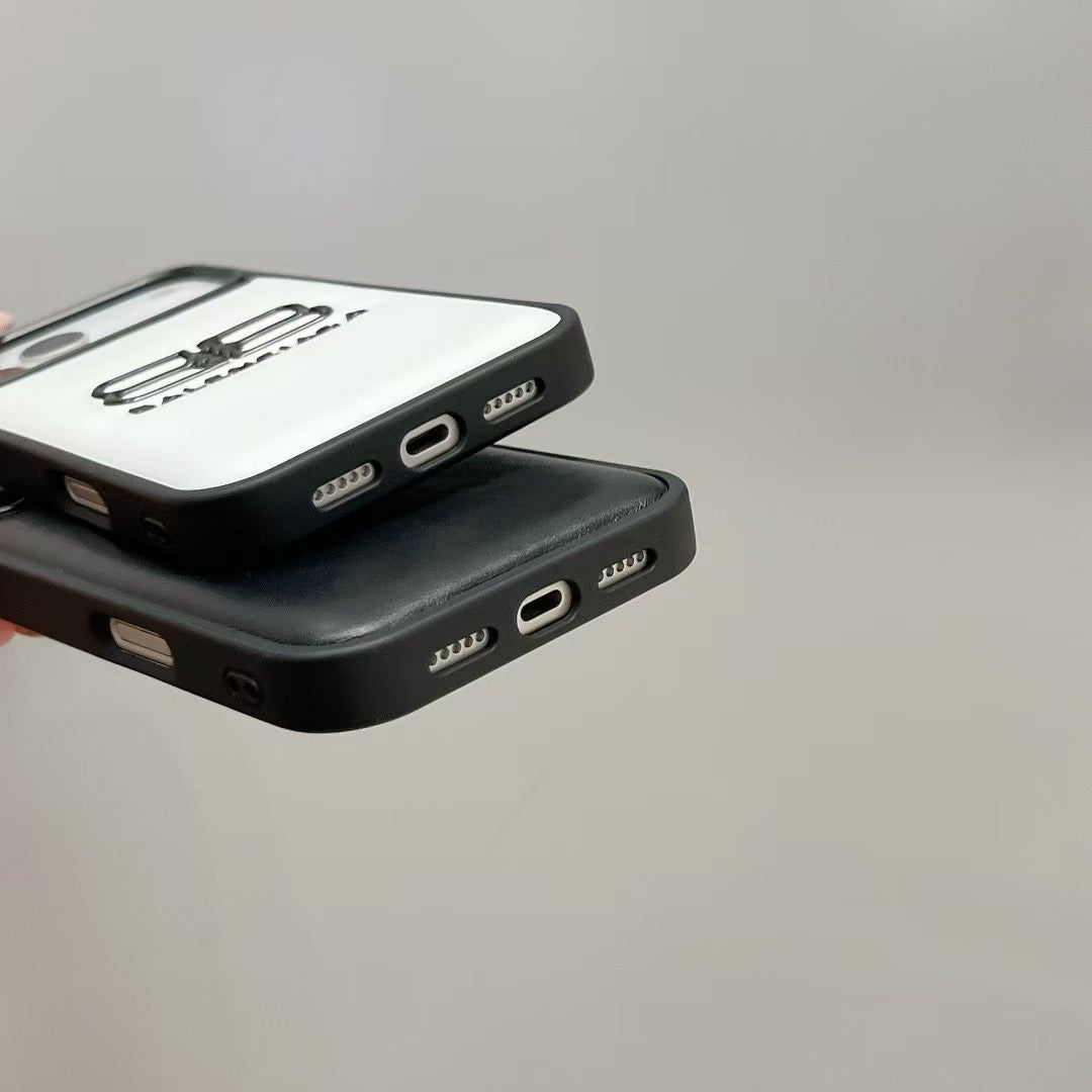 Balenciaga Minimal Logo Luxury Case for iPhone 13 to 17 Pro Max