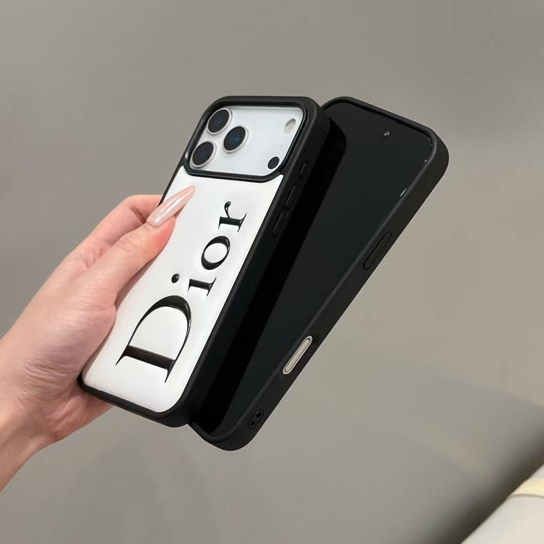Dior Signature Minimalist Luxury Case for iPhone 13 to 17 Pro Max