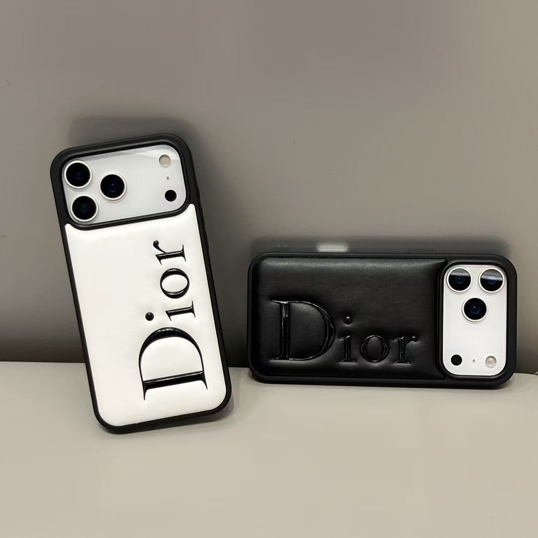 Dior Signature Minimalist Luxury Case for iPhone 13 to 17 Pro Max