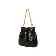 Looopix Elegant Black Drawstring Shoulder Bag