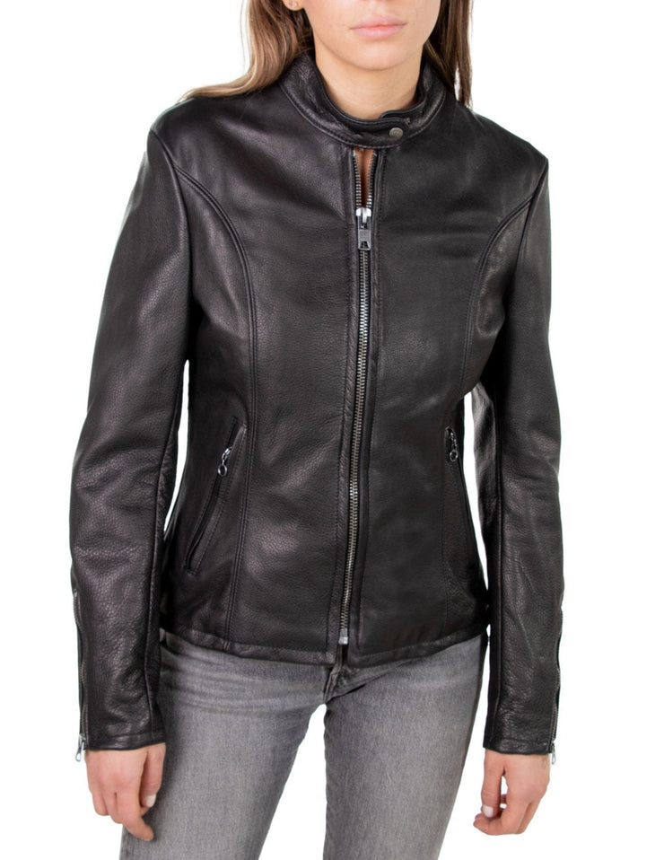 Lightweight Cowhide Racer Leather Jacket