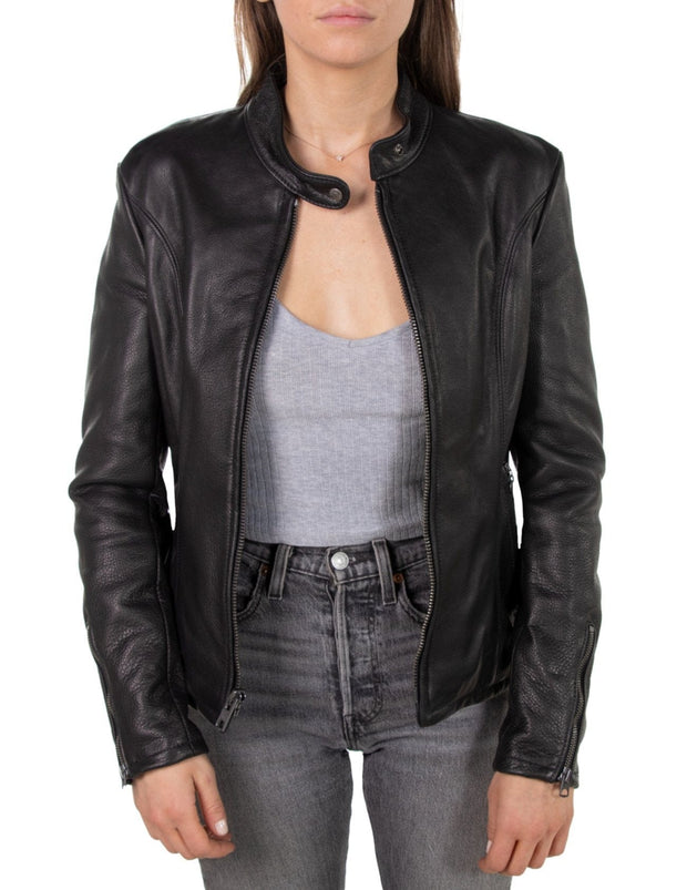 Lightweight Cowhide Racer Leather Jacket