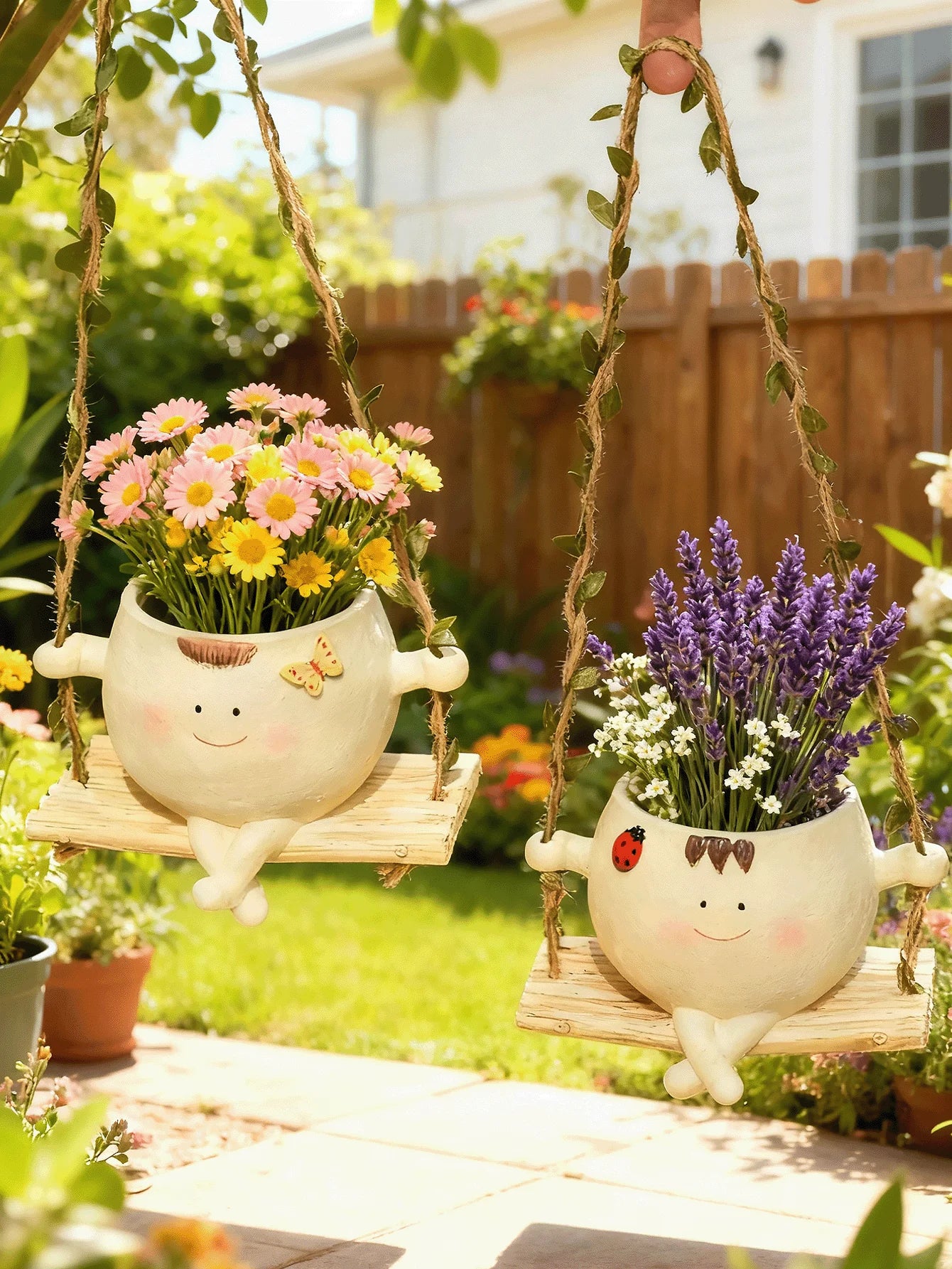 Smiling Face Planter, Cute Guitar Design, With Drainage Hole, Funny Small Flower Pot, Suitable For Indoor Succulents, Unique Gift For Plant Lovers