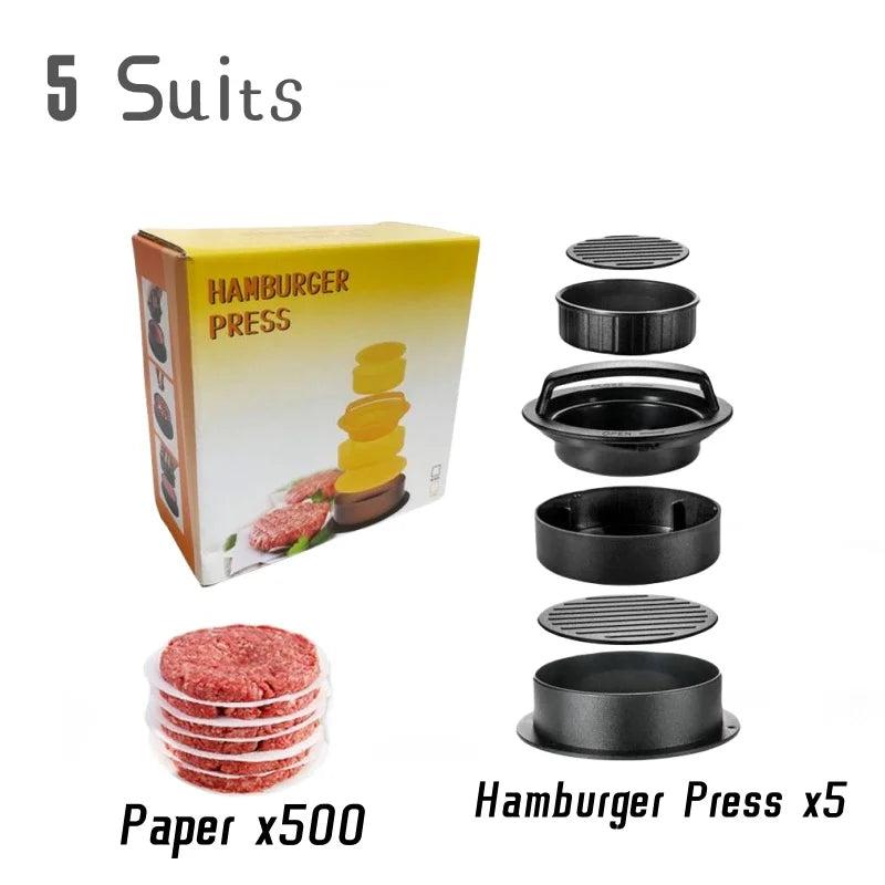 Hamburger Meat Press Maker Round Shape Non-Stick Stuffed Burger Patties Beef Grill Pie Press Mould Maker Kitchen Accessories