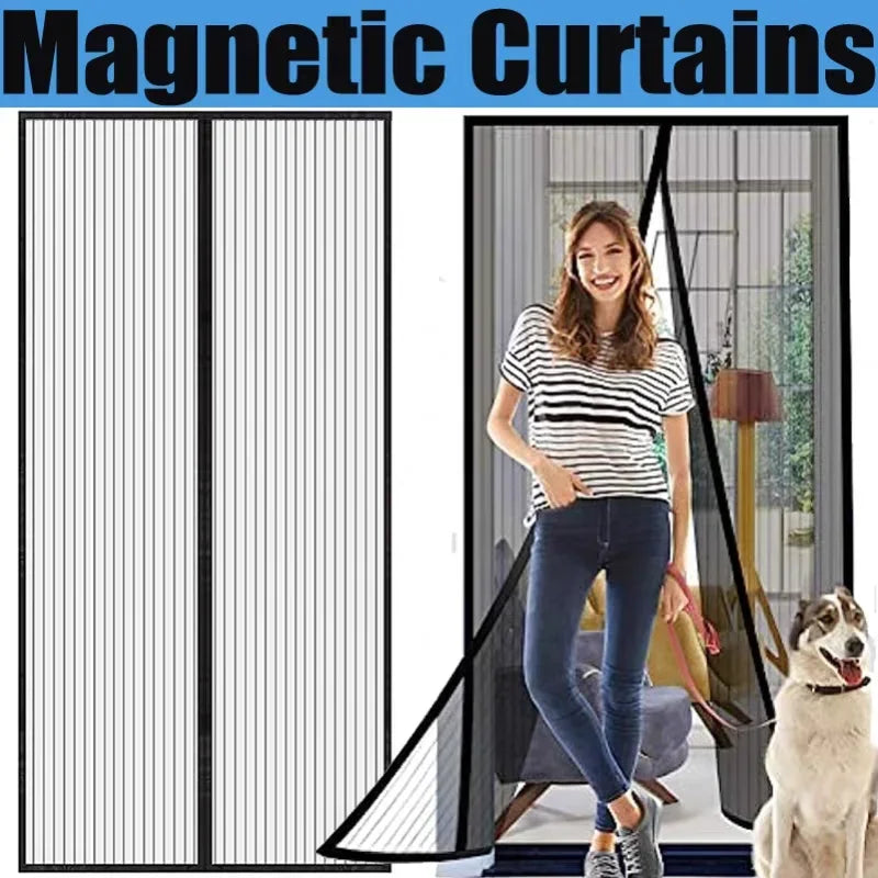 Window Mosquito Curtain, Gauze Window Screen, Automatic Door Lock, Home Ventilation Curtain, Magnetic Mesh Cover