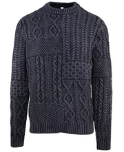 Stonewashed 100% Cotton Patchwork Sweater