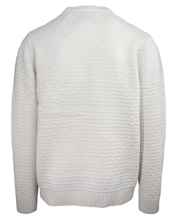 Zig-Zag Patterned Knit Sweater