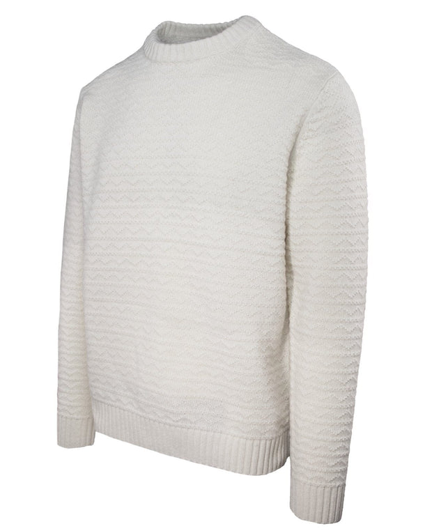Zig-Zag Patterned Knit Sweater
