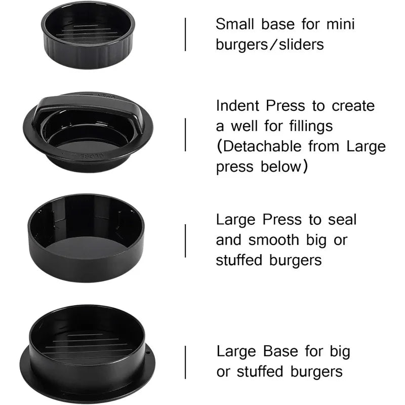 Hamburger Meat Press Maker Round Shape Non-Stick Stuffed Burger Patties Beef Grill Pie Press Mould Maker Kitchen Accessories