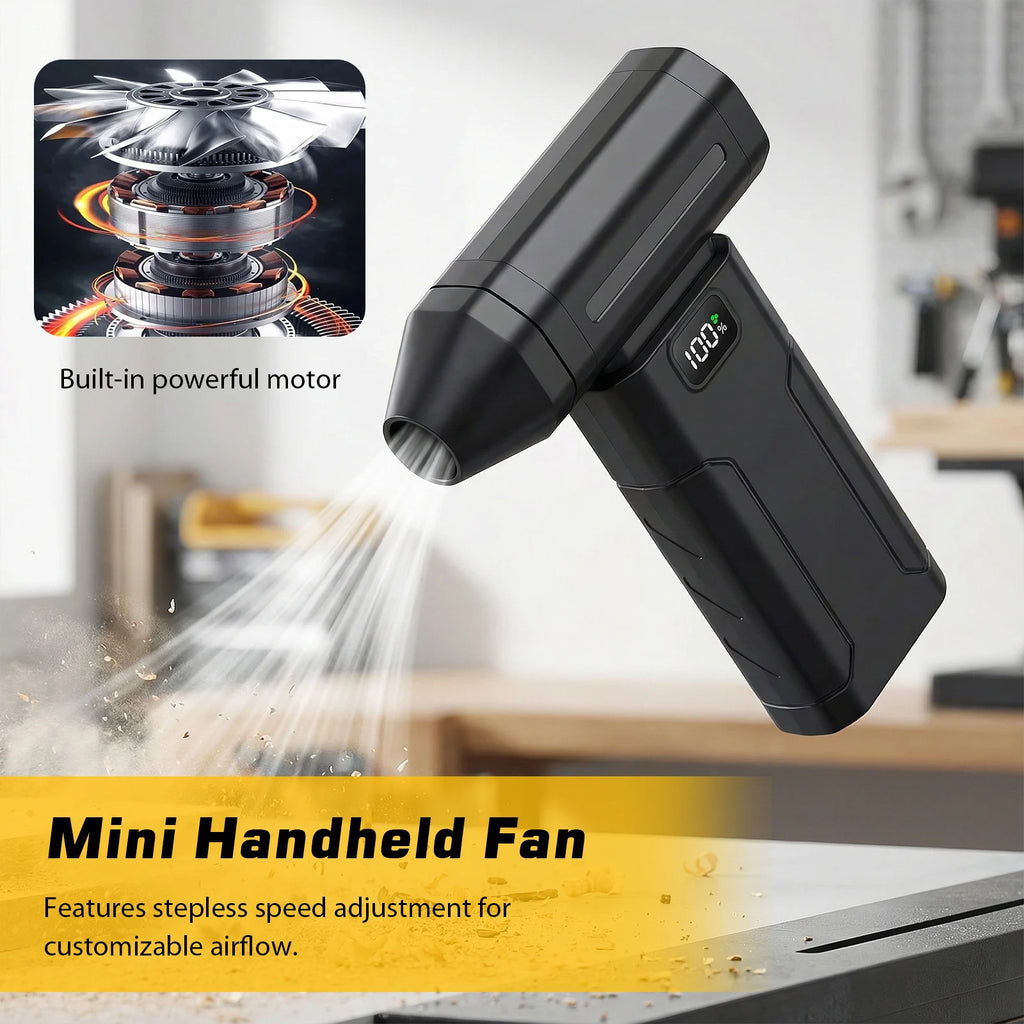Powerful Air Blower 5-Speed Handheld Portable Dust Blower Electric Dryer 6000mAh Rechargeable for Air Bed Snow Removal Outdoor