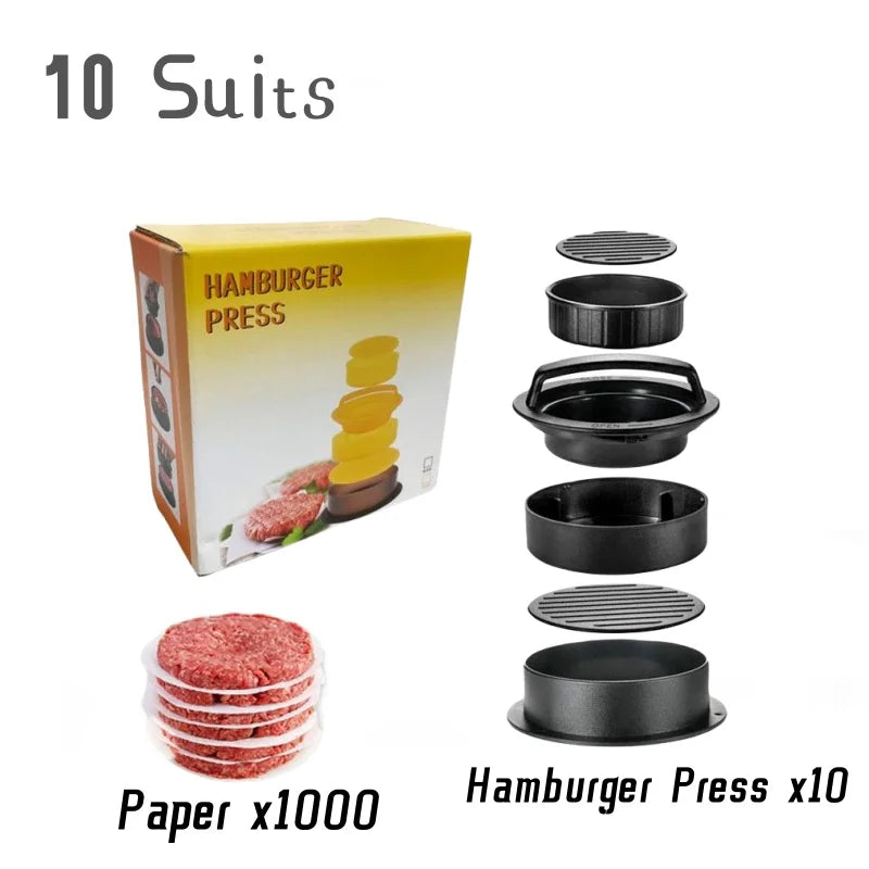 Hamburger Meat Press Maker Round Shape Non-Stick Stuffed Burger Patties Beef Grill Pie Press Mould Maker Kitchen Accessories