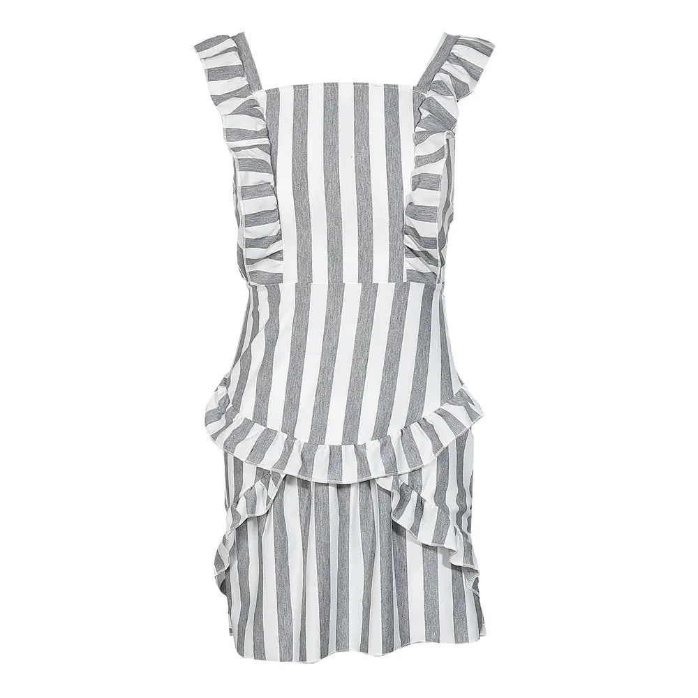 Striped Lace Dress – Cami Style with Tie-Front