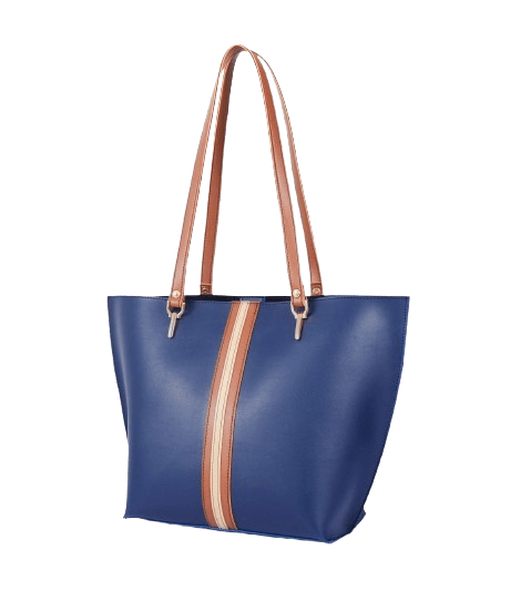 Looopix Blue Stripe Accent Tote Bag