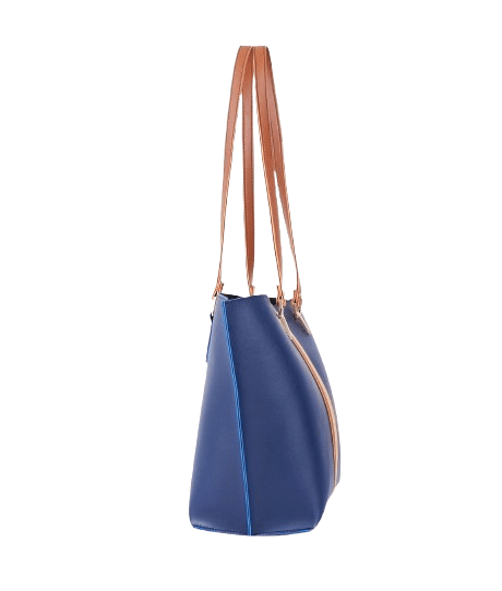 Looopix Blue Stripe Accent Tote Bag