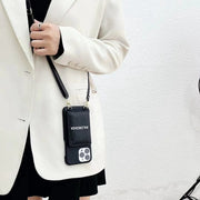 HypedEffects Black Leather iPhone Cover With Back Pocket