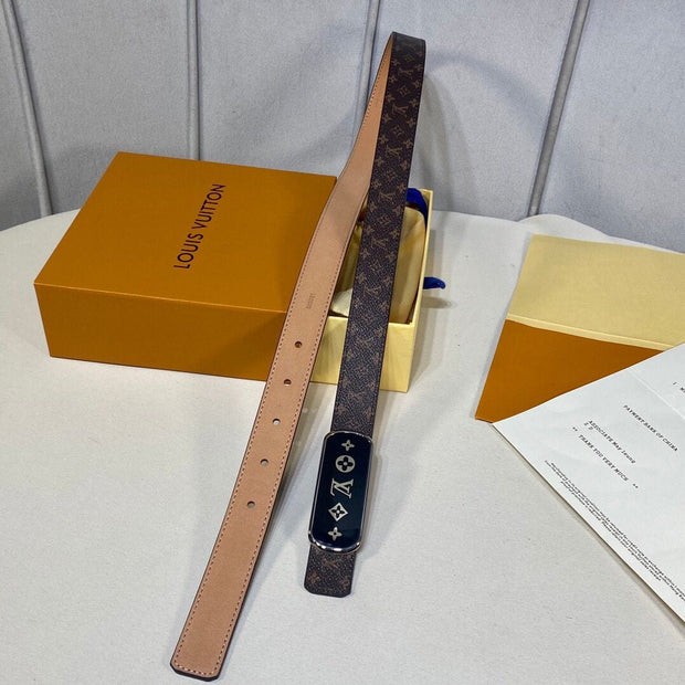 HypedEffects Brown Leather Louis Vuitton Belt - Gucci Buckle