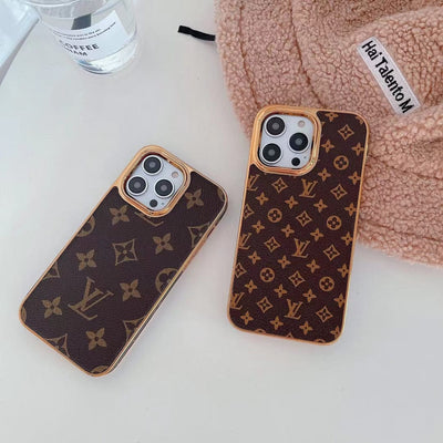 HypedEffects Brown Monogram iPhone Case