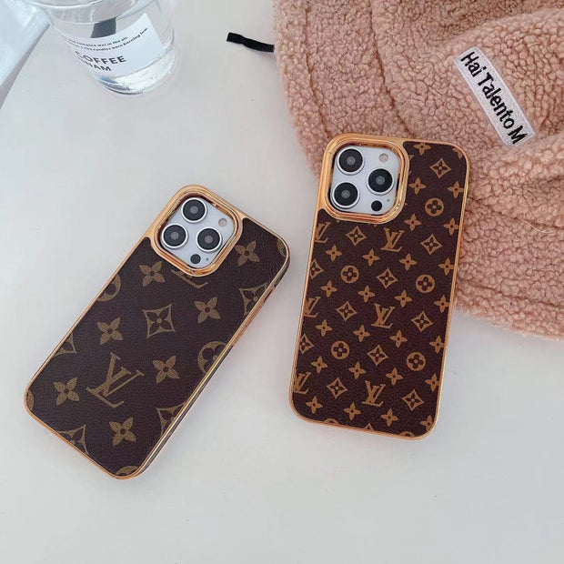 HypedEffects Brown Monogram iPhone Case