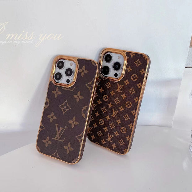 HypedEffects Brown Monogram iPhone Case