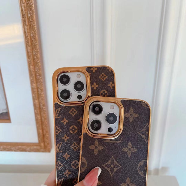 HypedEffects Brown Monogram iPhone Case