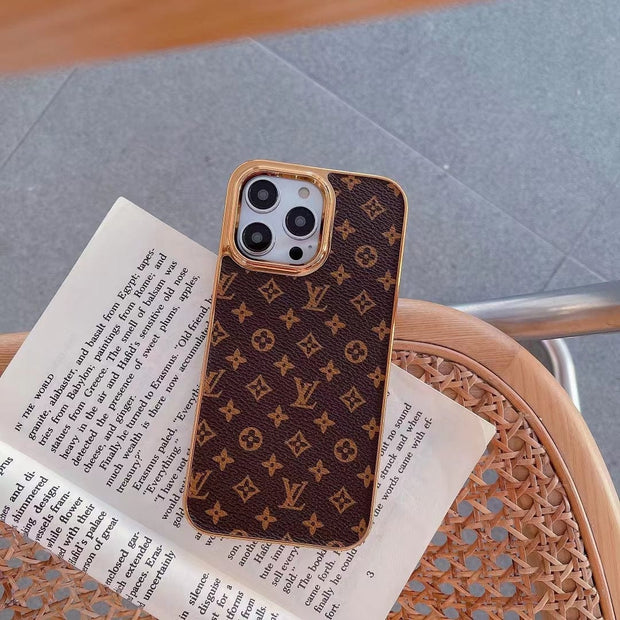 HypedEffects Brown Monogram iPhone Case
