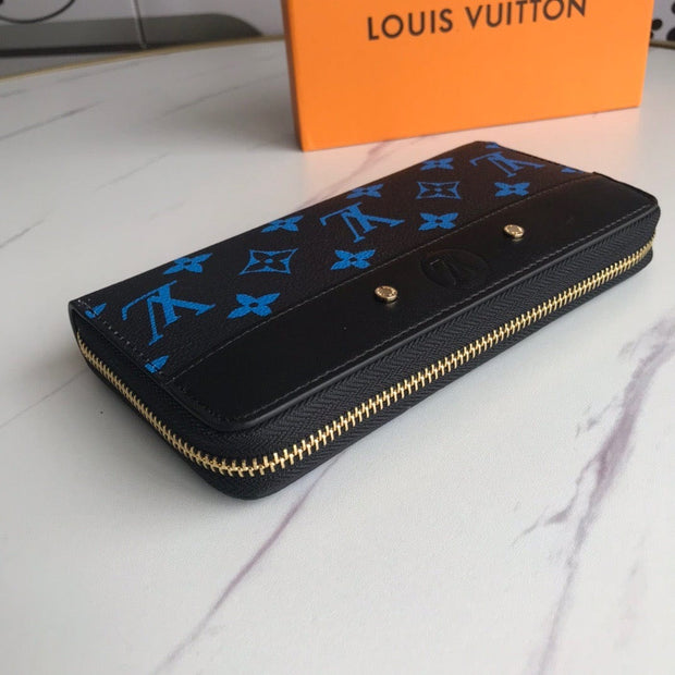 HypedEffects Chocolate Louis Vuitton Leather Zipper Wallet
