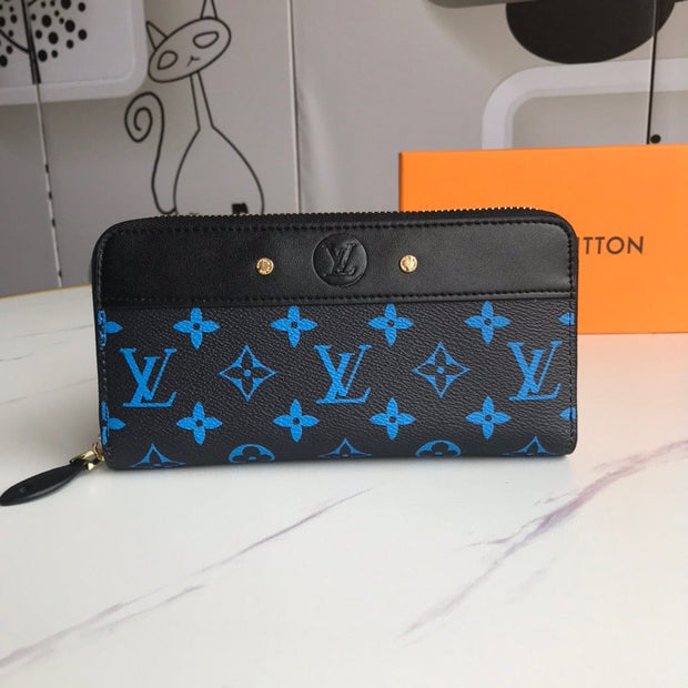 HypedEffects Chocolate Louis Vuitton Leather Zipper Wallet