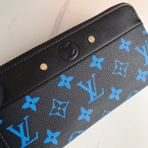 HypedEffects Chocolate Louis Vuitton Leather Zipper Wallet