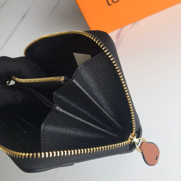 HypedEffects Chocolate Louis Vuitton Leather Zipper Wallet