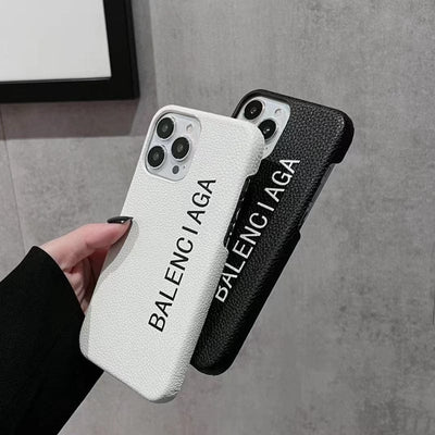 HypedEffects Classic Black Leather iPhone Cover