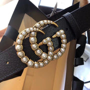 HypedEffects Classic Gucci Belt - Pearled Gucci Buckle