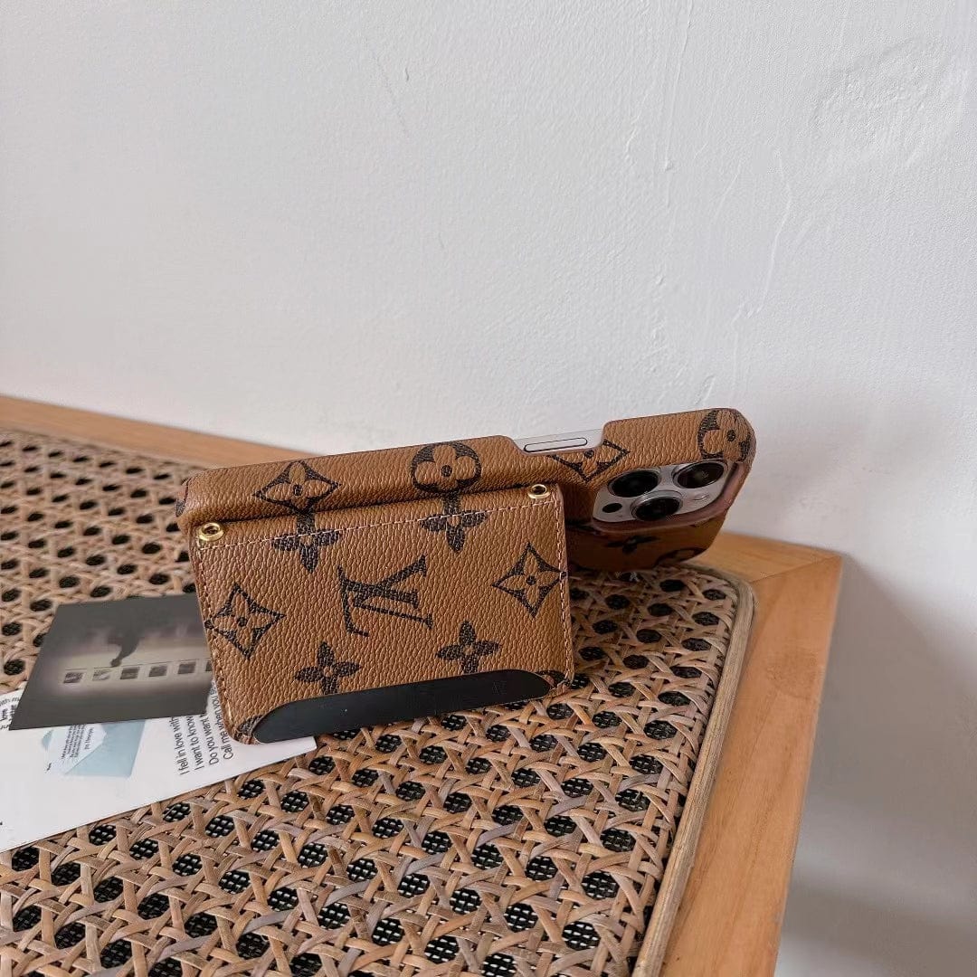 HypedEffects Classic louis vuitton iPhone 17 Case with Integrated Wallet