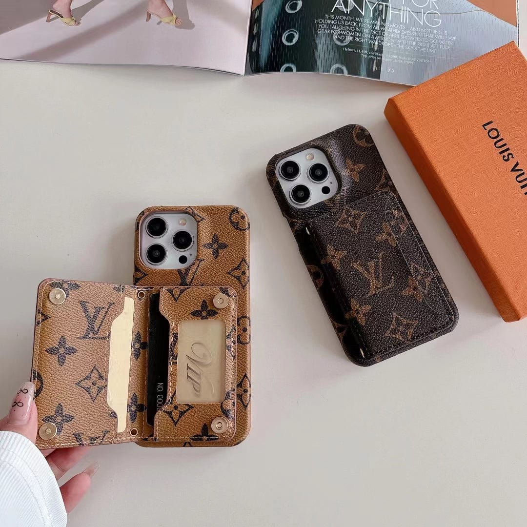 HypedEffects Classic louis vuitton iPhone 17 Case with Integrated Wallet