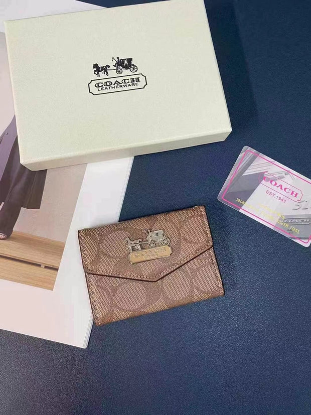 HypedEffects Coach Signature Card Holder Wallet with Horse and Carriage Logo