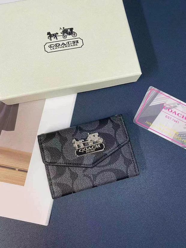 HypedEffects Coach Signature Card Holder Wallet with Horse and Carriage Logo