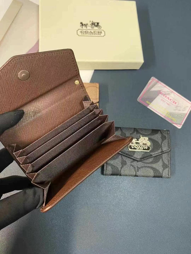 HypedEffects Coach Signature Card Holder Wallet with Horse and Carriage Logo
