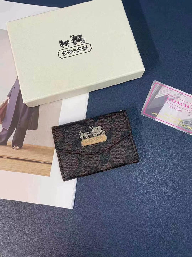 HypedEffects Coach Signature Card Holder Wallet with Horse and Carriage Logo