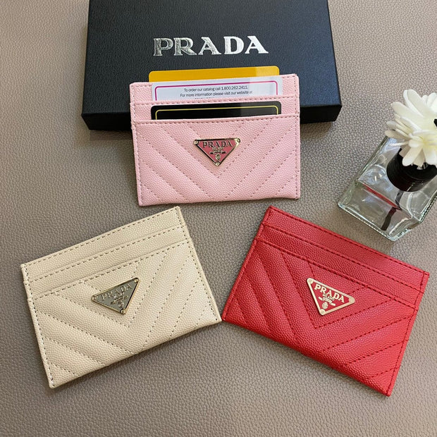 HypedEffects Colorful Prada Leather Card Holders Wallet