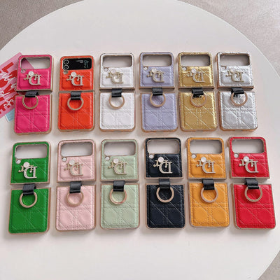 HypedEffects Dior Z Flip/Z Fold Phone Case with a Finger Ring | Samsung Cover