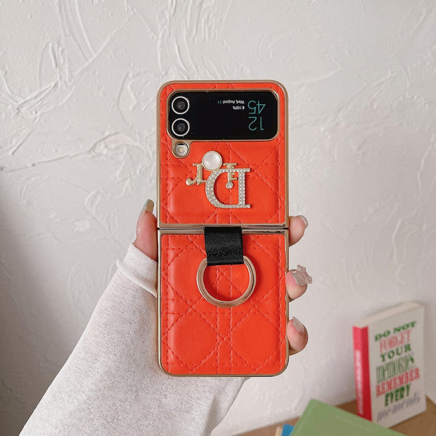 HypedEffects Dior Z Flip/Z Fold Phone Case with a Finger Ring | Samsung Cover