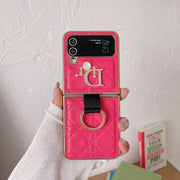 HypedEffects Dior Z Flip/Z Fold Phone Case with a Finger Ring | Samsung Cover