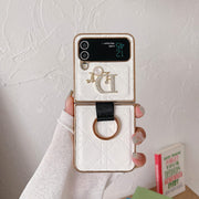 HypedEffects Dior Z Flip/Z Fold Phone Case with a Finger Ring | Samsung Cover