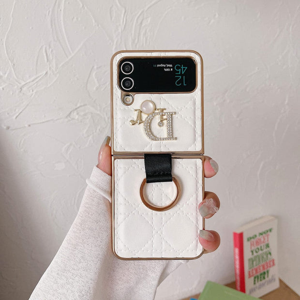 HypedEffects Dior Z Flip/Z Fold Phone Case with a Finger Ring | Samsung Cover